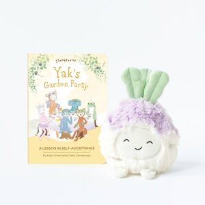 NWT Slumberkins Plush Turnip Mini‎ with Book Yak’s Garden Party